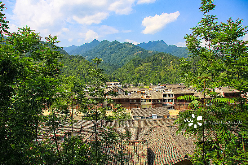 陕西汉中宁强县青木川回龙场图片素材