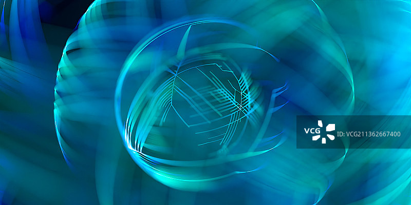 3D抽象流体光晕迷幻线条插图图片素材