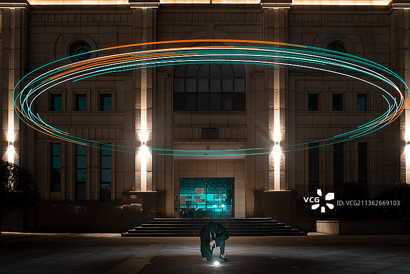 无人机光绘图片素材