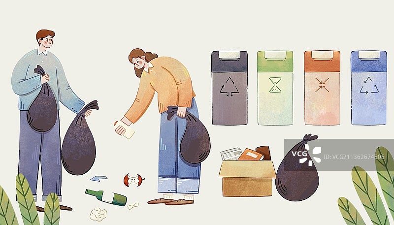 环保生活-垃圾分类图片素材