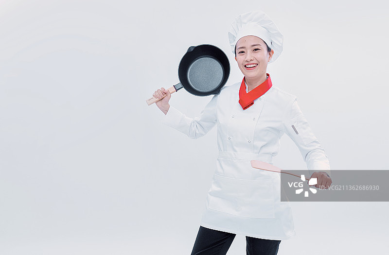 青年女性厨师图片素材