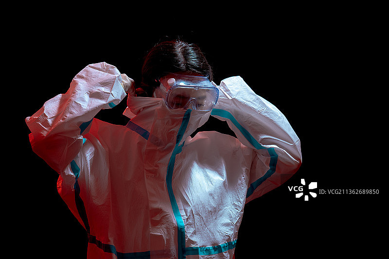 疫情防疫员肖像图片素材