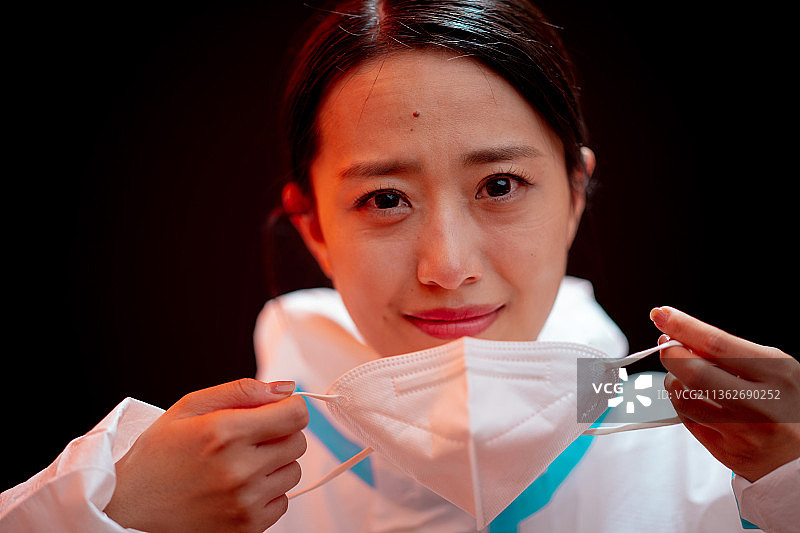 疫情防疫员肖像图片素材