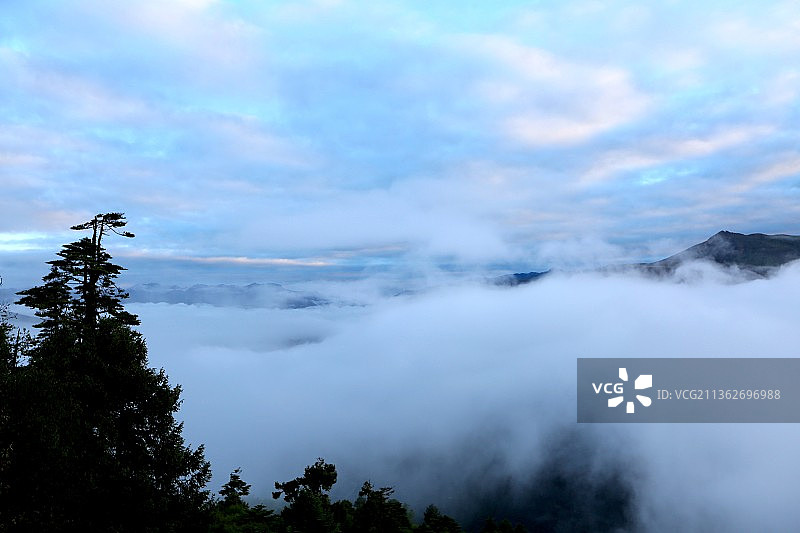 卡久寺山谷的云海图片素材
