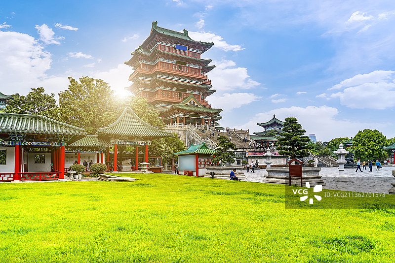江西南昌滕王阁古建筑图片素材