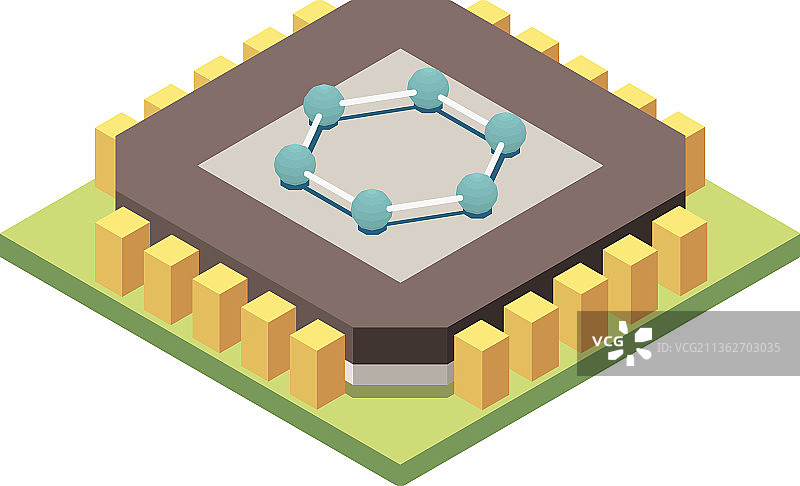纳米技术微芯片构成图片素材