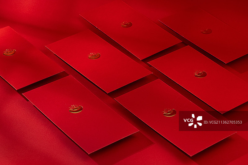 码放整齐的红包场景图片素材