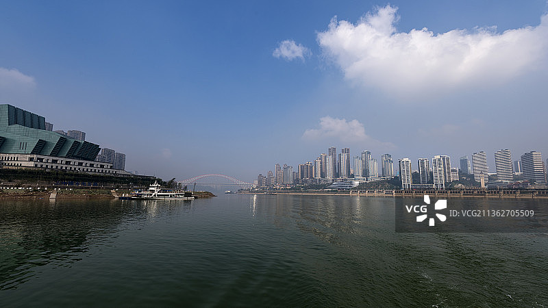 重庆江北嘴南岸弹子石长嘉汇城市风光图片素材