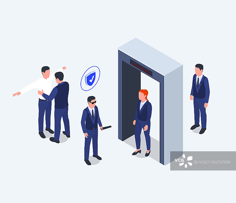 安全服务2.5D示意图图片素材