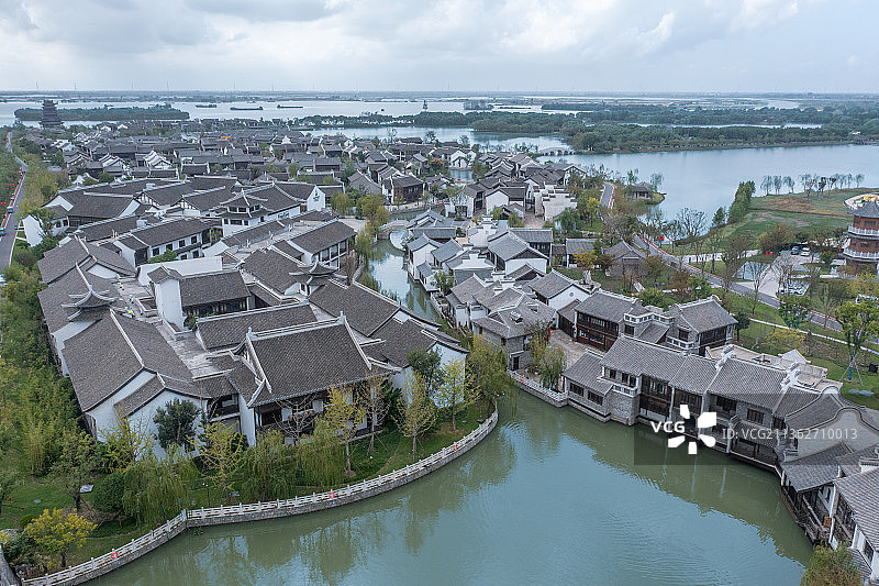 江苏省盐城市盐都区大纵湖东晋水城图片素材