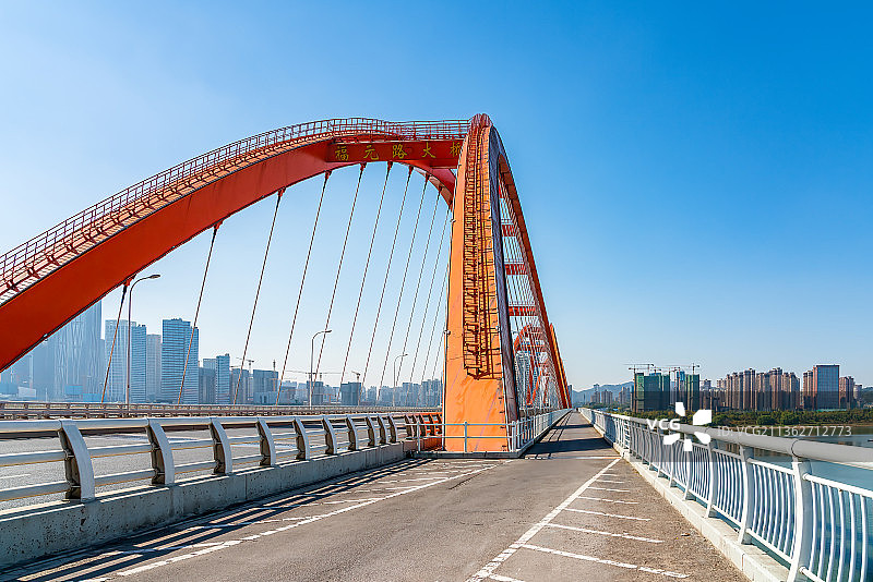 长沙湘江福元路大桥多视角外观图片素材