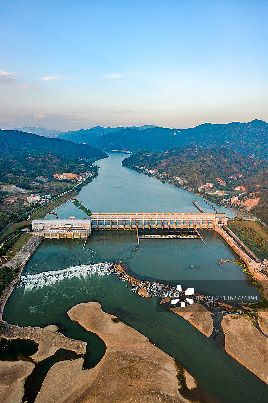 中国梅州韩江东山水利枢纽工程图片素材