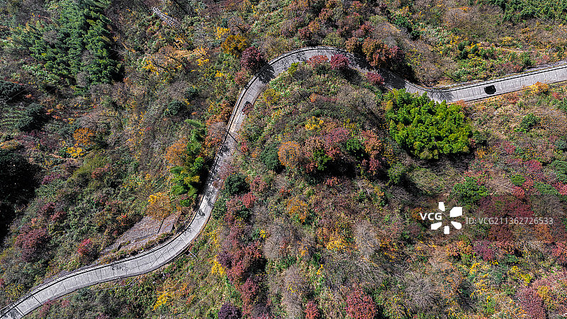 宁波四明山山路风光航拍图片素材