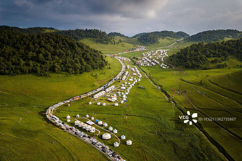 陕西宝鸡关山草原图片素材