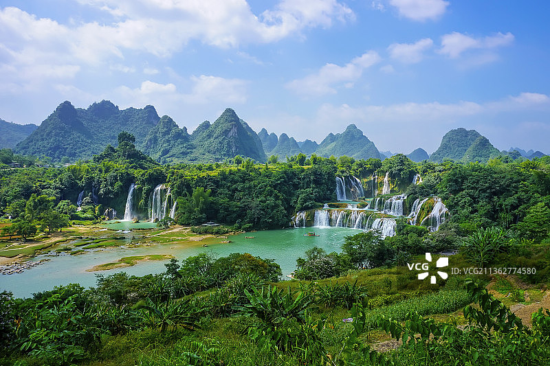 广西德天瀑布自然风景图片素材