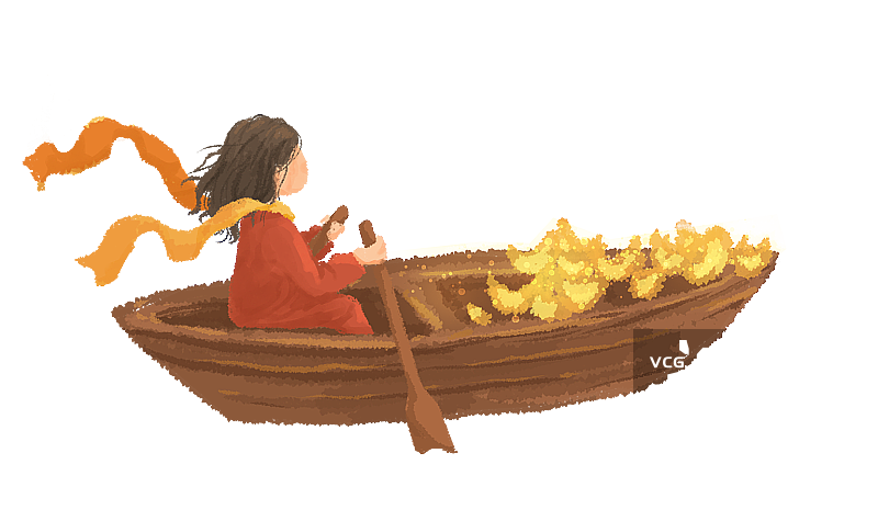 一个女孩插画元素3图片素材