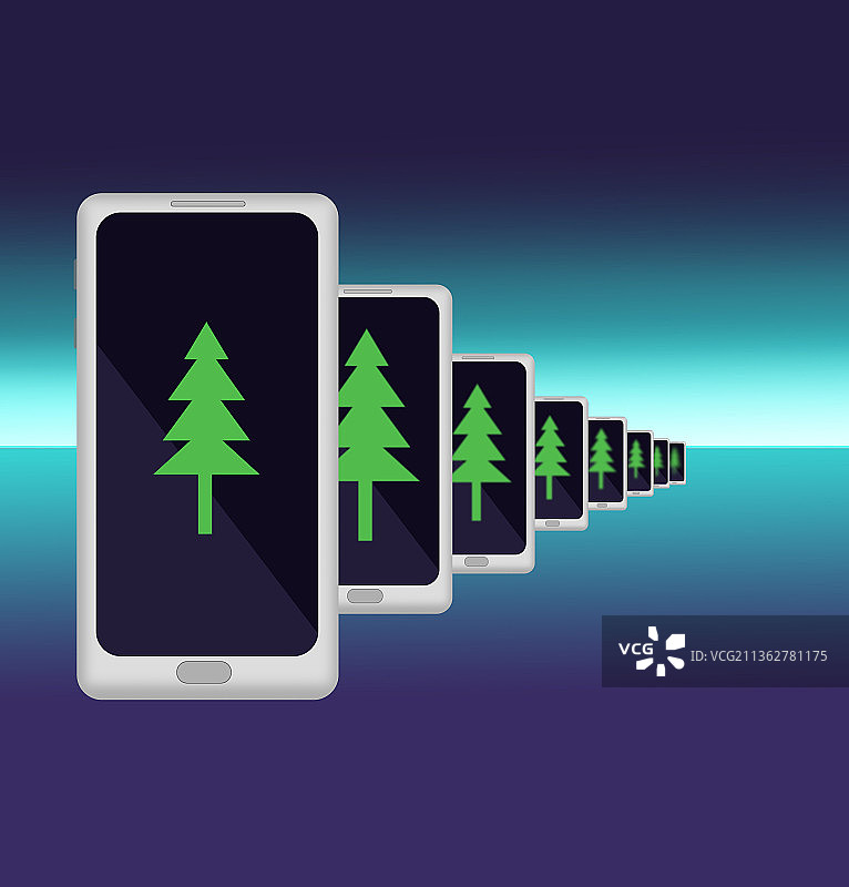 现代生活方式手机数字媒体视力保护近视眼宣传插画图片素材