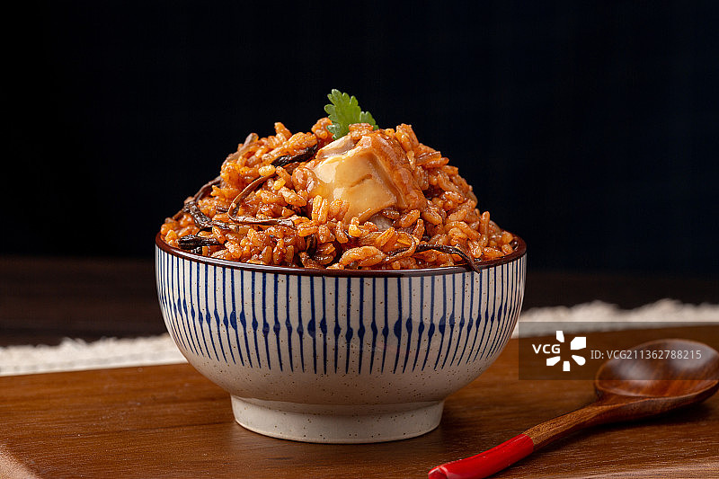 地锅排骨米饭图片素材