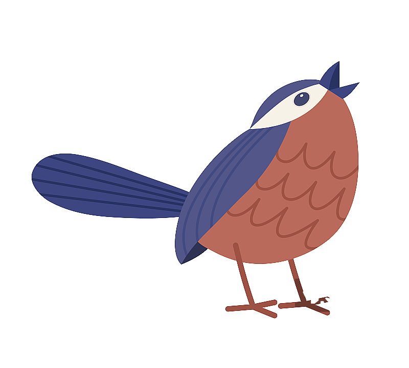 鸟卡通扁平元素1图片素材