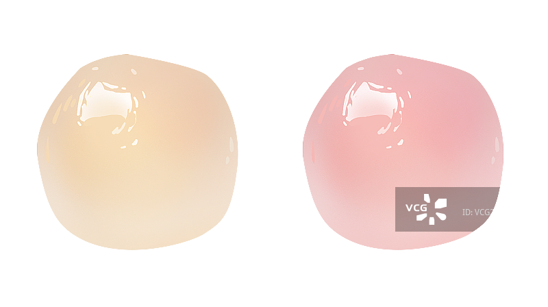 彩色团子汤圆带高光图片素材