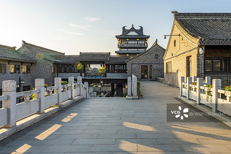 江苏省盐城市盐镇水街图片素材