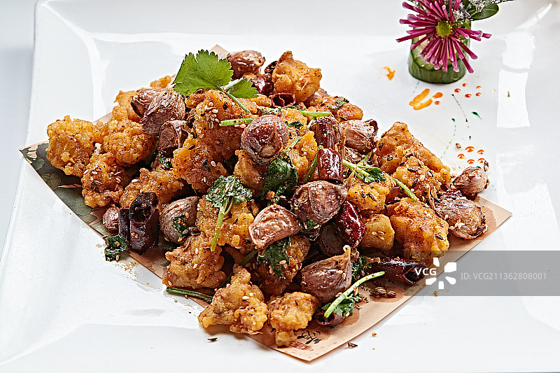 孜然毛蒜烧掌中宝（鸡脆骨）图片素材