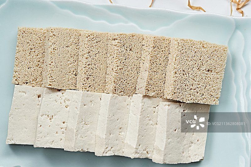 火锅食材嫩豆腐冻豆腐拼盘图片素材