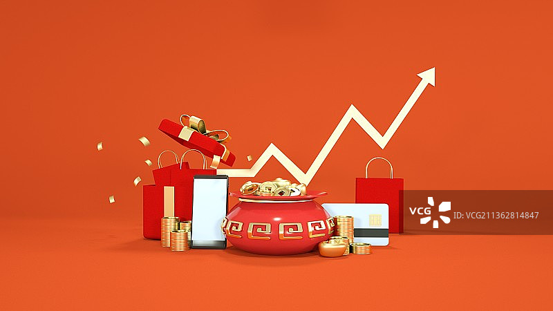 聚宝盆金融理财图图片素材