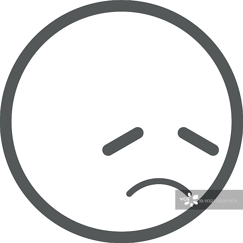 绝望的圆形悲伤表情符号图片素材