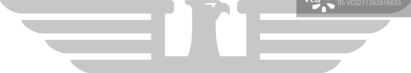 飞行徽章程式化鸟翼标志图片素材