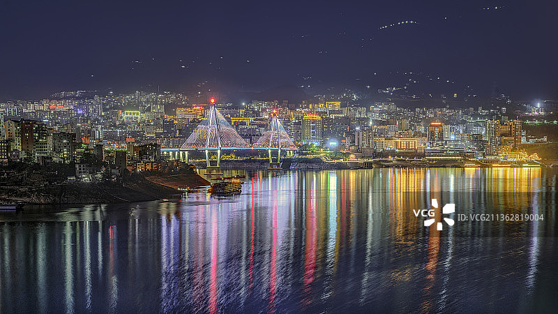 巴东县城夜景图片素材