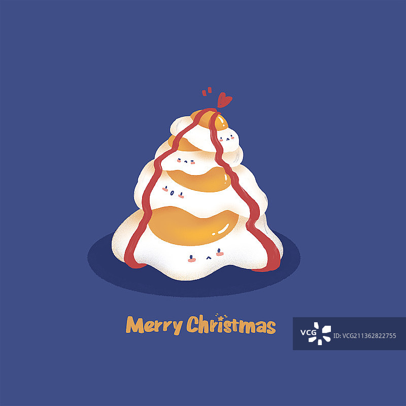 煎蛋圣诞树图片素材