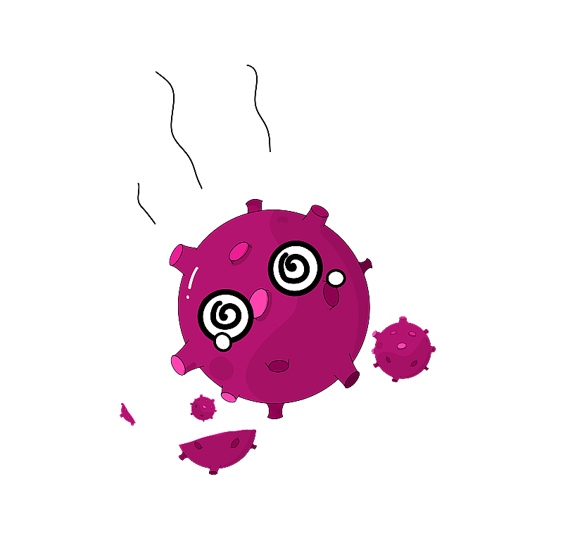 卡通漫画可爱手绘元素病毒图片素材