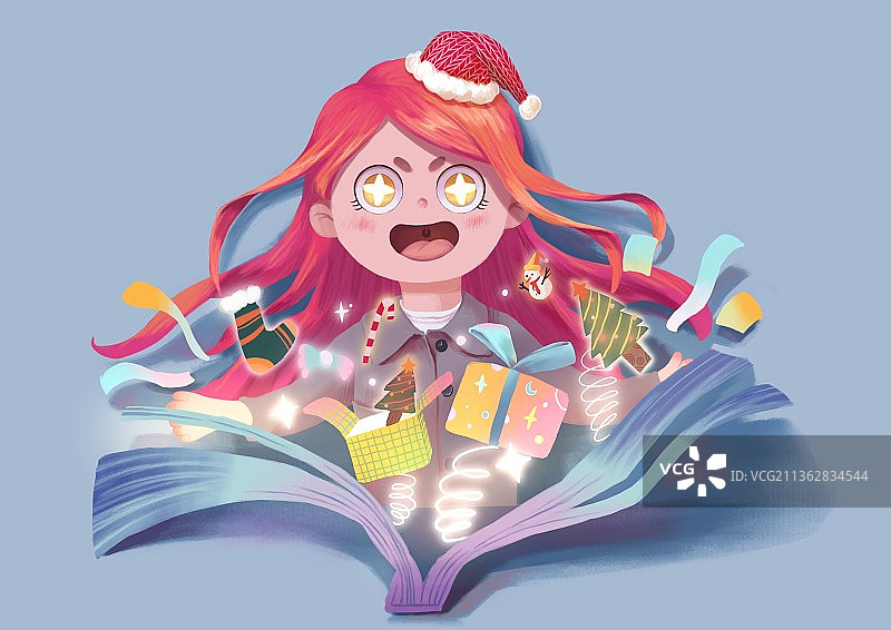 圣诞魔法书图片素材