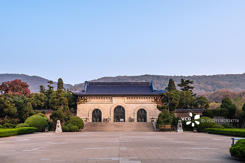 中国南京中山陵的陵门图片素材