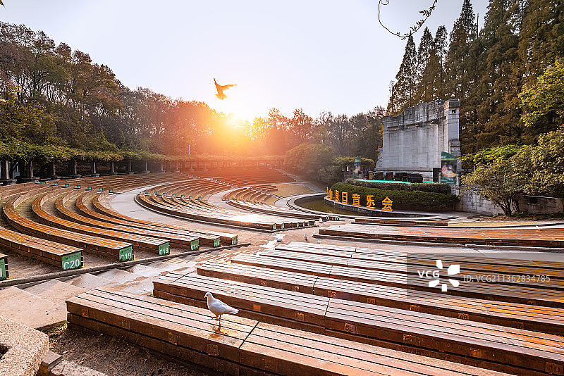 中国南京中山陵的音乐台照壁图片素材