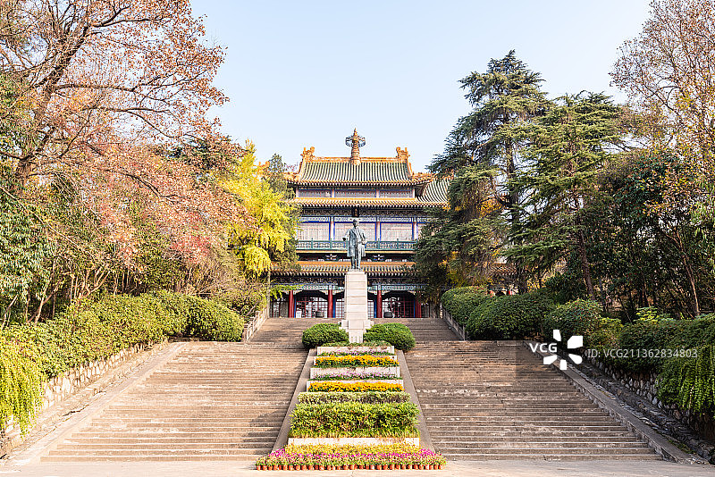 中国南京中山陵的孙中山纪念馆图片素材