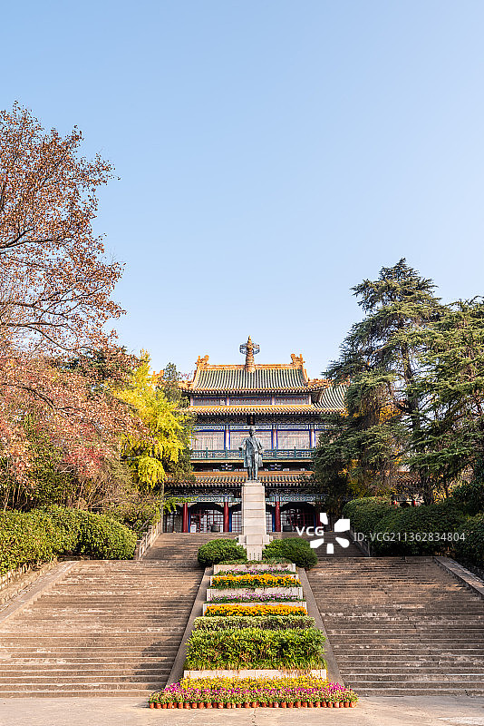中国南京中山陵的孙中山纪念馆图片素材