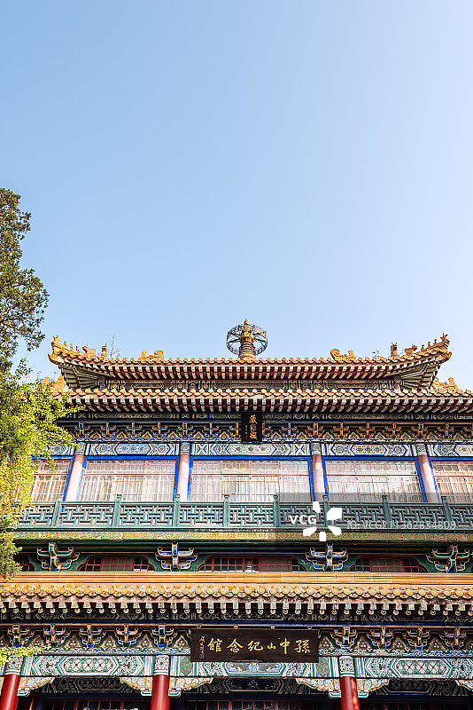 中国南京中山陵的孙中山纪念馆图片素材