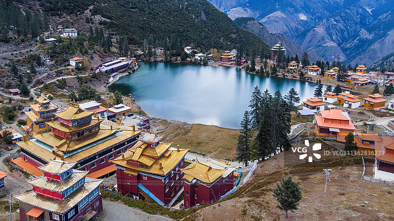 川西甘孜州措卡湖图片素材