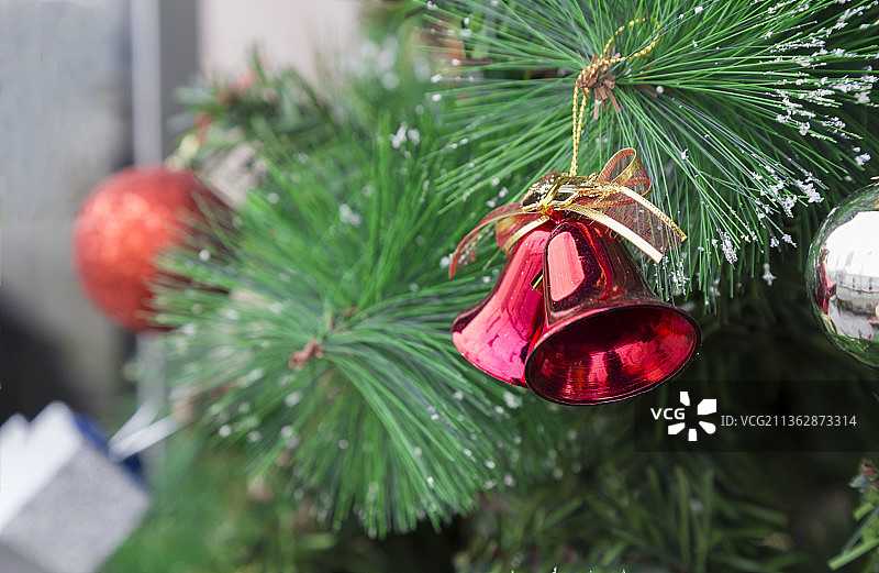 圣诞装饰局部特写图片素材