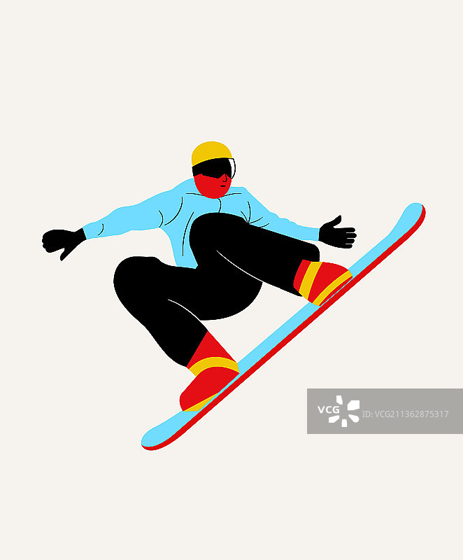 体育运动北京2022年滑雪运动冬天寒冷季节户外野外滑雪插画图片素材
