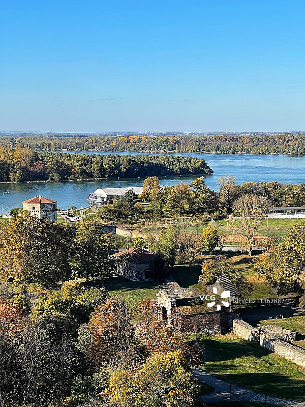 多瑙河与萨瓦河交汇处图片素材