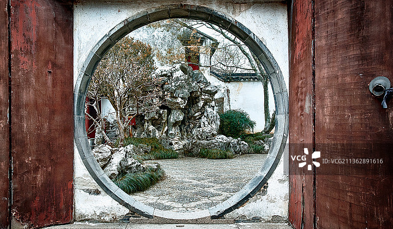 苏州园林沧浪亭景观图片素材