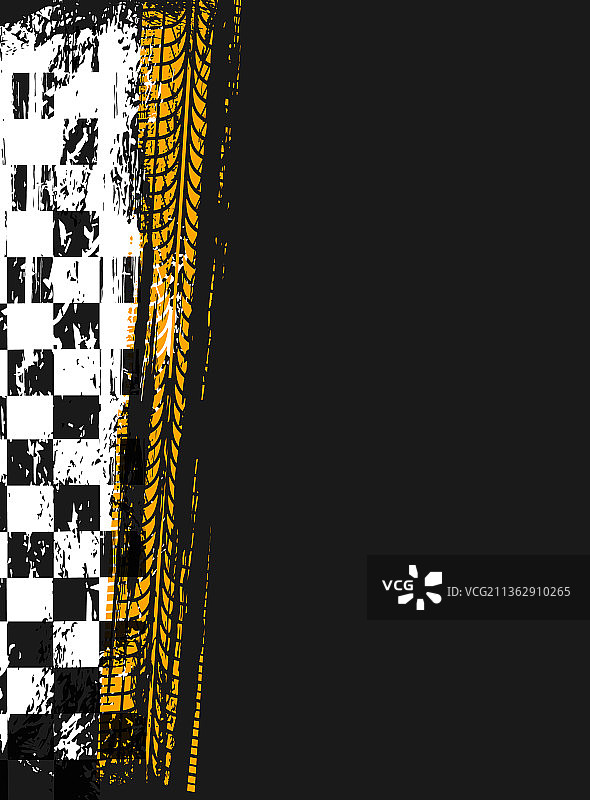 拉力赛运动背景，带复古赛车方格旗图片素材