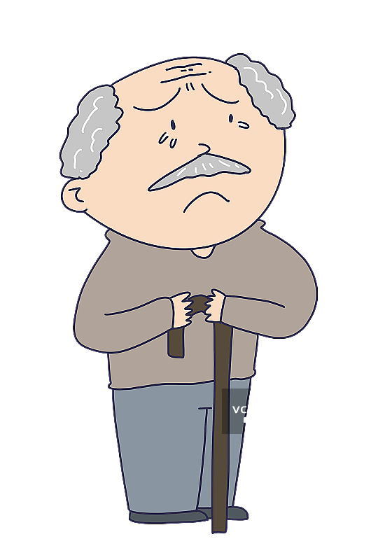 元素：哭泣的老人图片素材