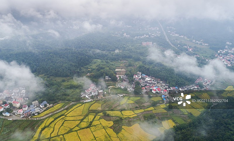 俯瞰田园风光图片素材