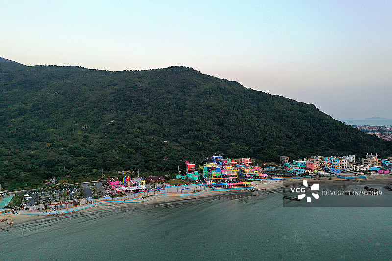 广东省汕尾市陆丰市金厢镇金厢滩航拍图片素材