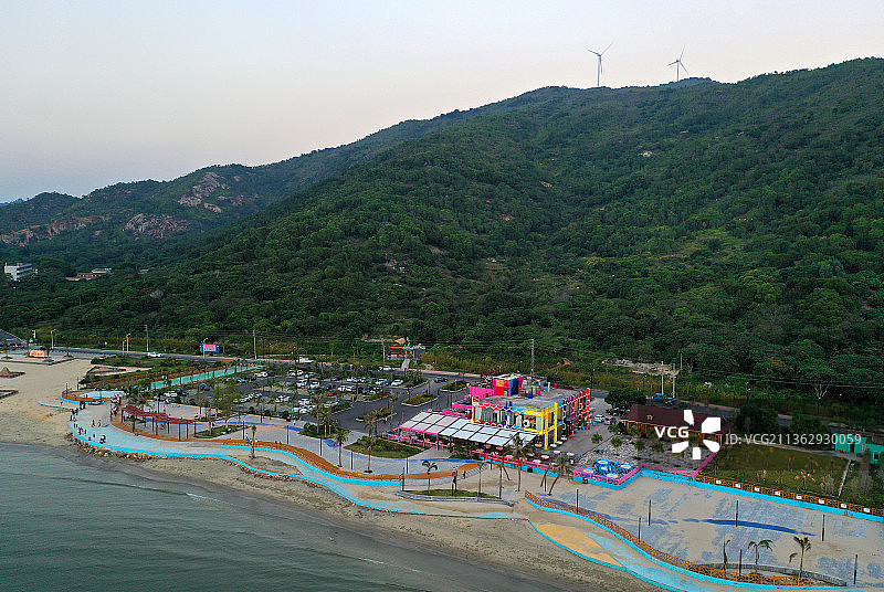 广东省汕尾市陆丰市金厢镇金厢滩航拍图片素材