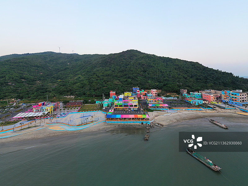 广东省汕尾市陆丰市金厢镇金厢滩航拍图片素材